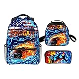 Oiibid Football Backpack 3pcs, Multiple Themes,...