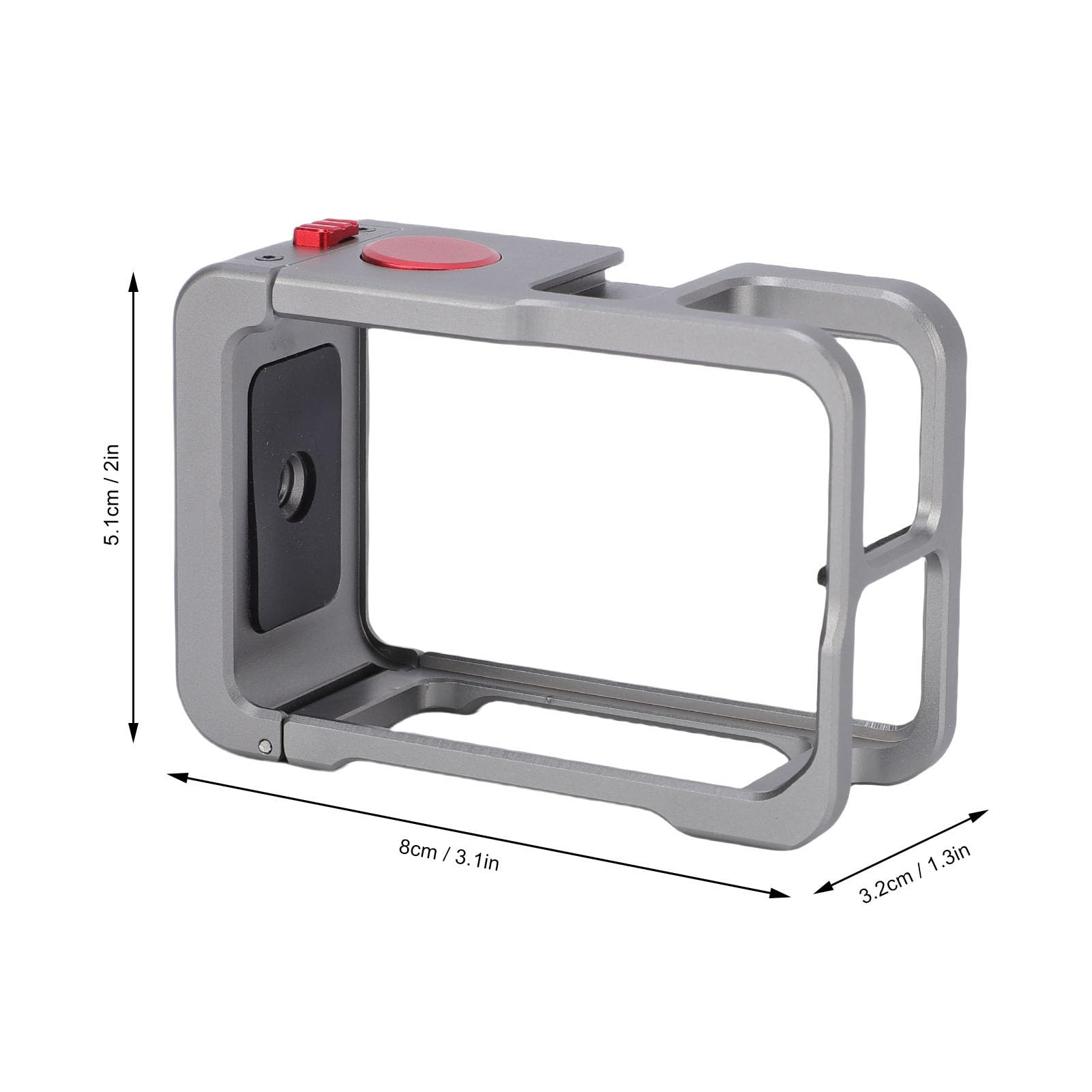 Jaula de Cámara de Aleación de Aluminio para Cámara Action 4 3 5 Pro con Soporte de Zapata Fría, Marco Protector Liviano y Resistente para Fotografía de Video Flexible