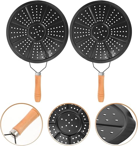 Miniatura 7 de Yardwe Difusor de calor de hierro fundido, placa difusora de inducción de calor con mango, utensilios de cocina, placa de inducción, difusor de
