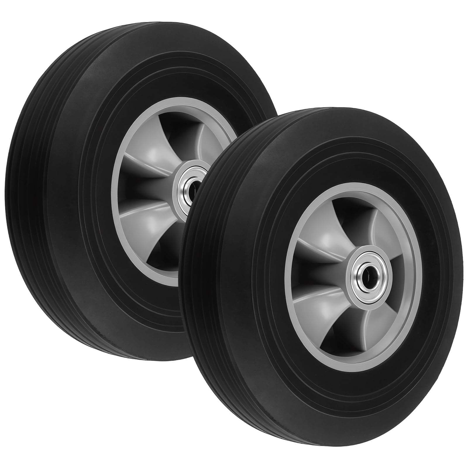 2 Pack 8 In Solid Rubber Replacement Wheels with 5/8" Axle,Hand Truck Tires — Amazon image 8