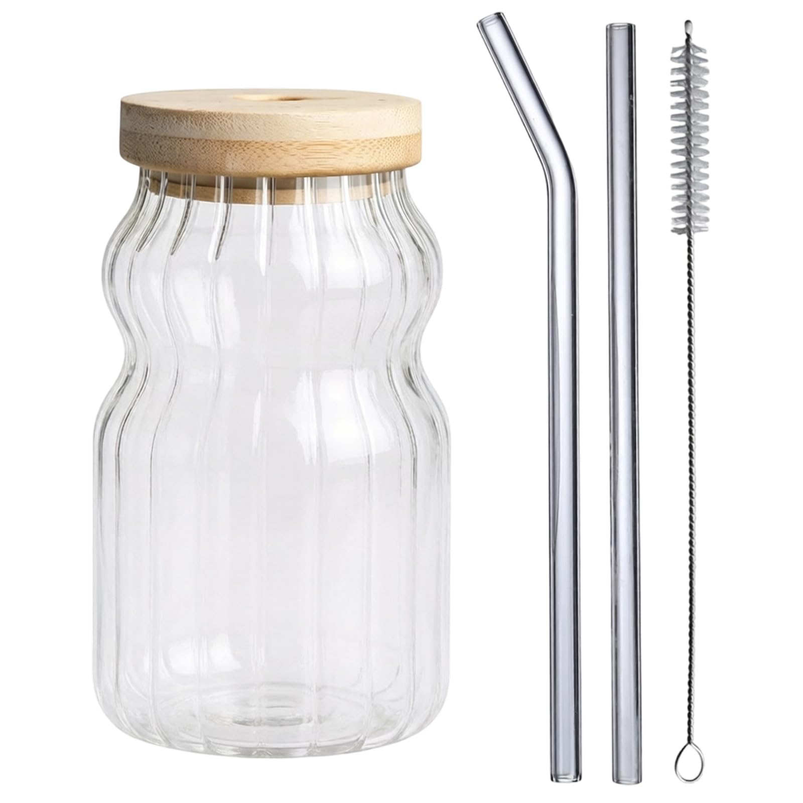 Tsophreniq Striped Glass Coffee Cup 300ml with Thickened Design Ideal for Tea Milk and Juices Permanent Drinking Cup