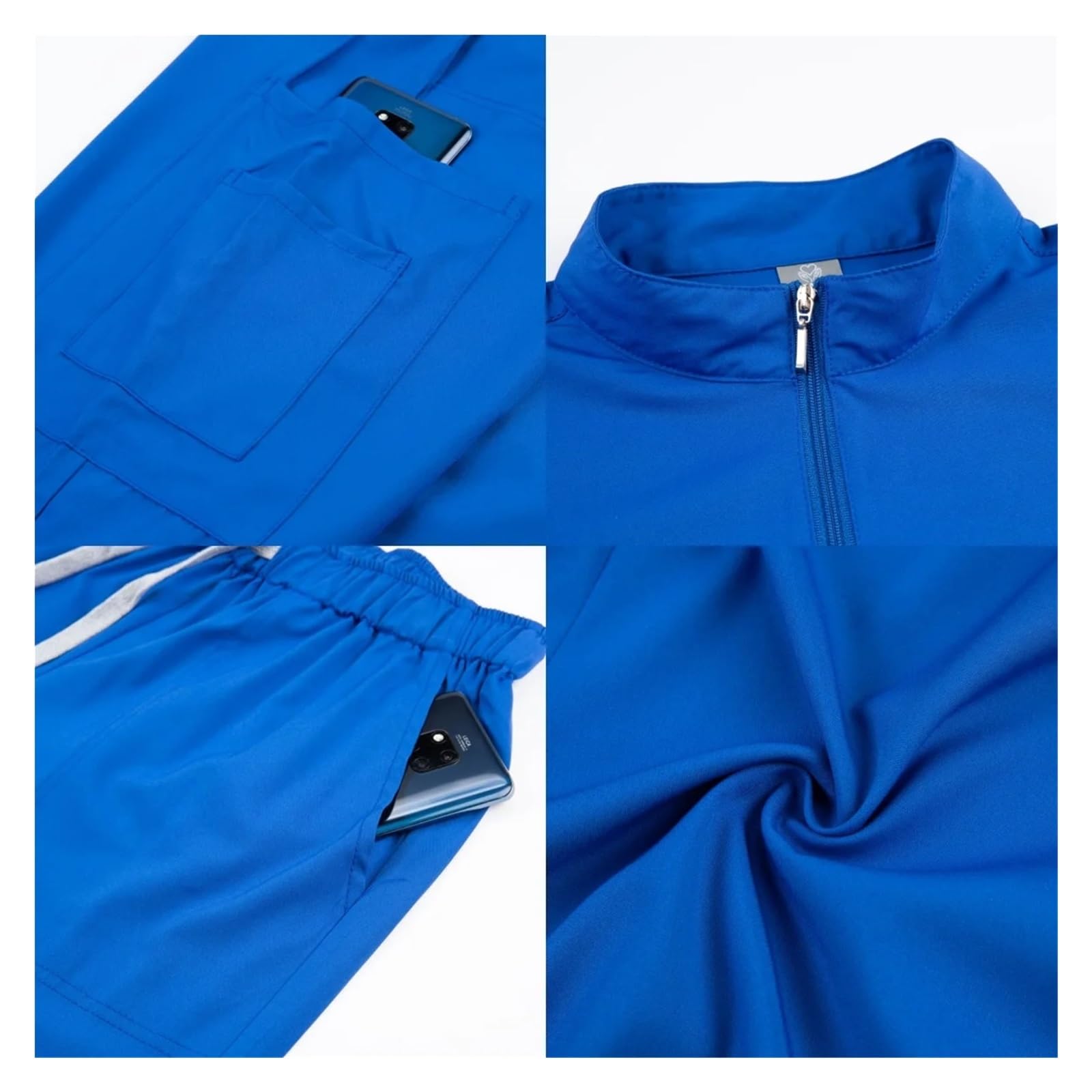 Uniforme Sanitario Unisex Uniforme médico quirúrgico Multicolor for Mujer, Ropa de Trabajo(Wine Red,L)