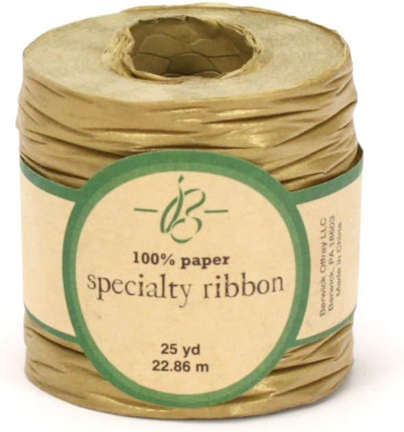 Berwick Offray 9090901, 1-1/2" Wide Matte Raffia Ribbon, 25 Yards, White : Arts, Crafts & Sewing