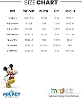 Vista 7 de Disney Mickey Mouse Minnie Mouse - Overol para bebé y niña con broche para dormir y jugar, recién nacido a bebé