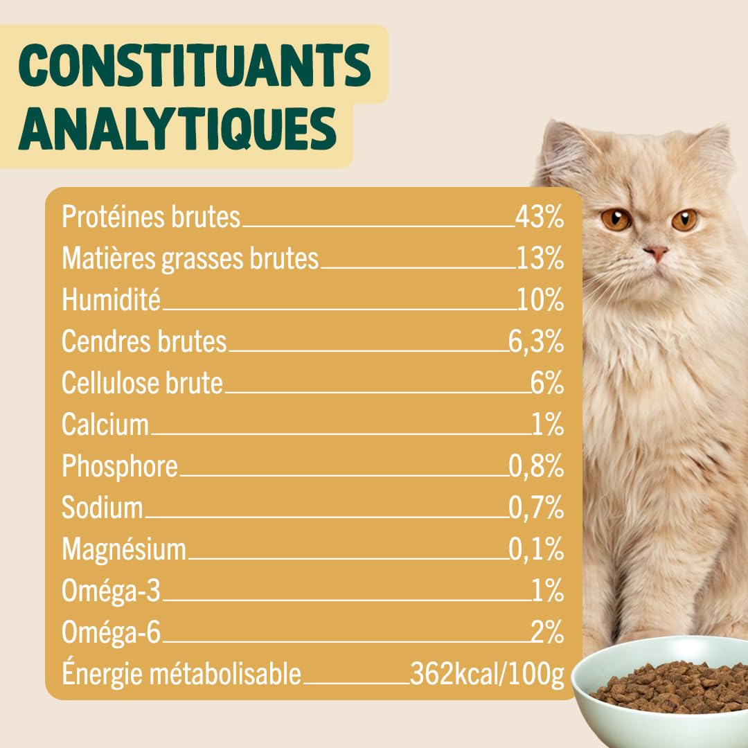 FRANKLIN Sterylizowana karma dla kota - 63% kurczak - krokiety bezzbożowe - świeże mięso - bogate w białko - o niskiej zawartości tłuszczu - 6 kg