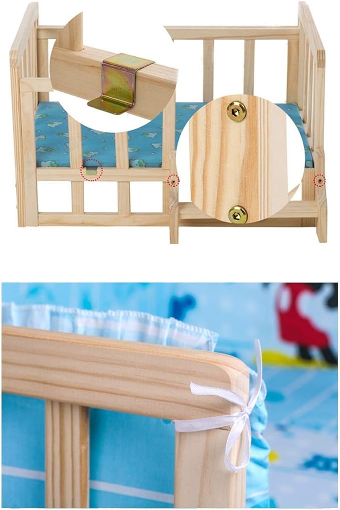 Cama para Perro Grande 104cm Catre de Madera Lavable miniatura 3