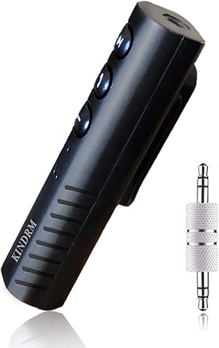 Receptor de audio de salida Bluetooth V5.0, adaptador auxiliar de conector inalámbrico de 0.138 in portátil para auriculares, altavoces, sistema