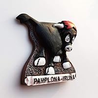 Vista 4 de Pamplona Navarra España 3D San Fermin - Imán de resina para nevera, recuerdos de viaje, hecho a mano, decoración del hogar y la cocina, regalo