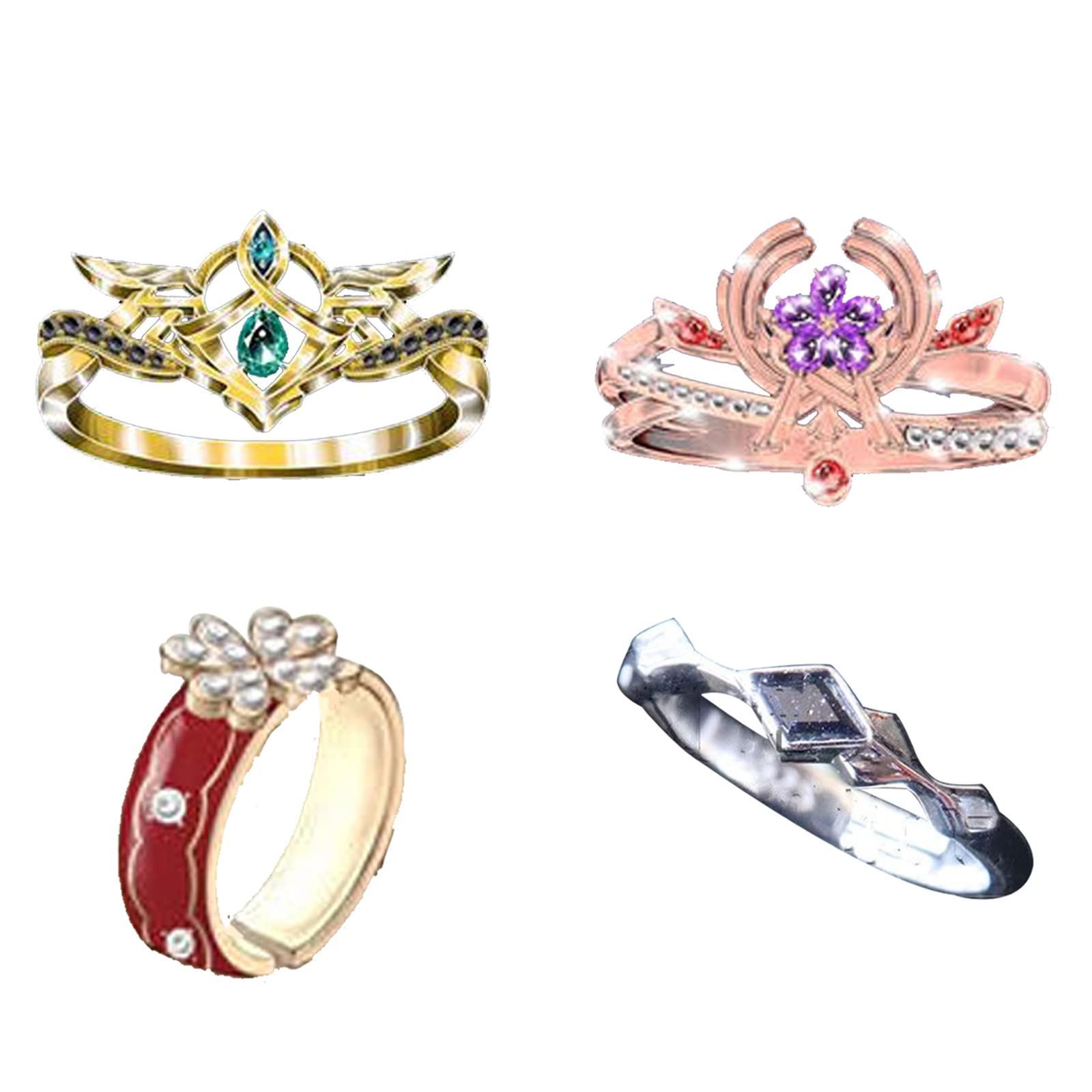 Amazon.co.jp: HESHI 原神 周辺 指輪 イメージ グッズ 同人 クレー