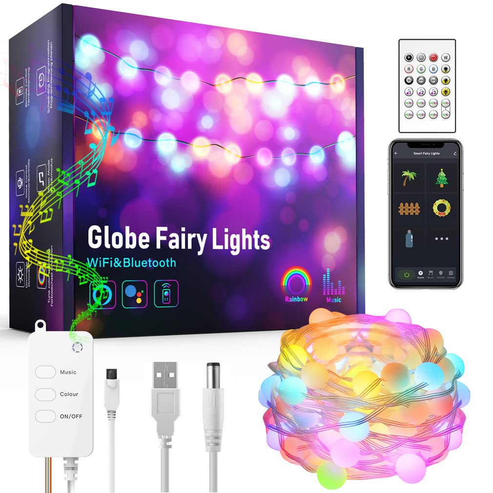 Xrc Tech 1600 Million Colors Tuya Smart Wifi Led String Lights Christmas 10M Waterproof Rgb Fairy Lights App Control Music Garland Lights With Alexa Home