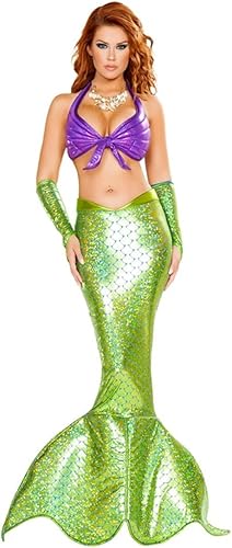 Amazon Halloweenハロウィンコスプレコスチュームイベント大人用 仮装 コスチュームマーメイド 人魚姫 プリンセス ブラトップ スカート グローブレット３点セット Xl コスプレ 仮装 通販