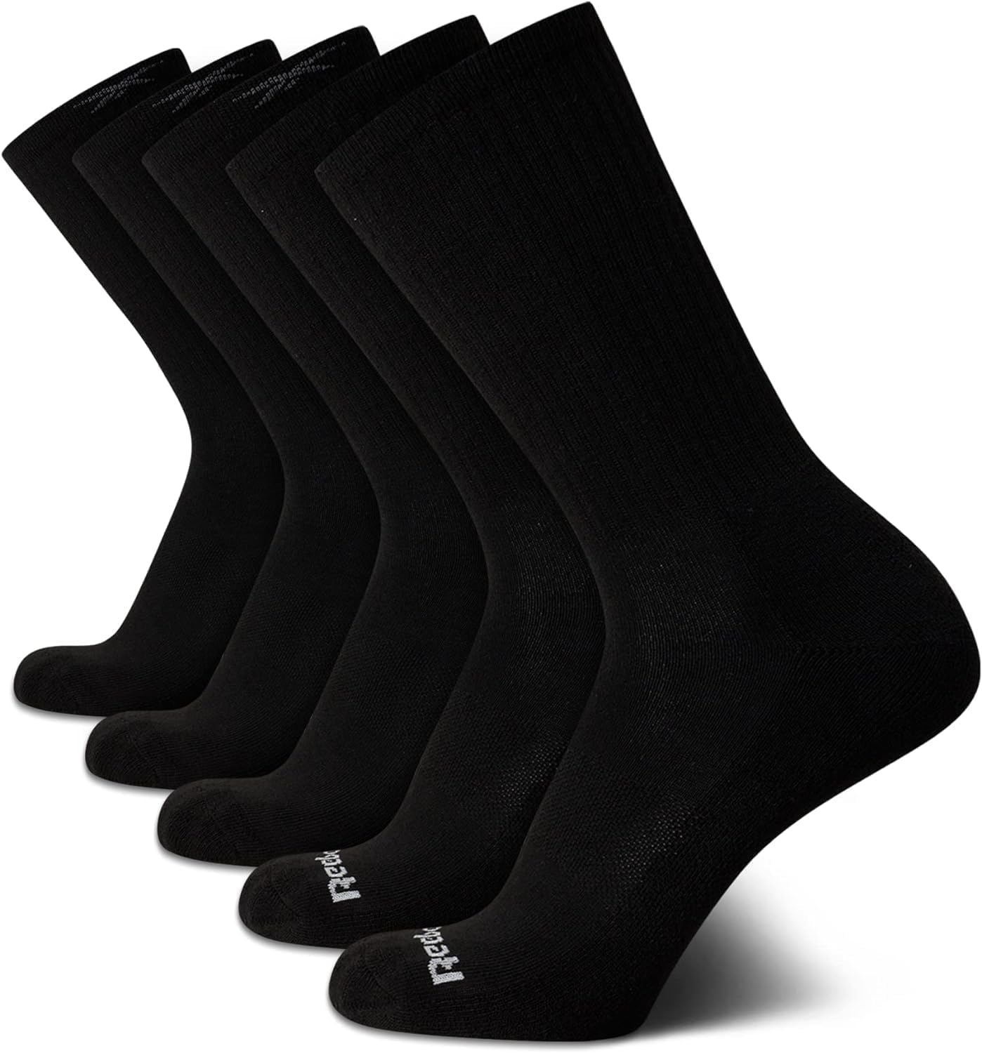 Reebok Mens Athletic Crew Socks - 5 Pack Moisture Wicking Cushioned Athletic Socks for Men with Reinforced Seams (6-12.5)
