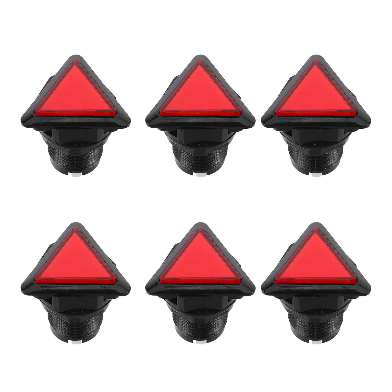 Pulsador triangular arcade de plástico rojo de alta densidad con luz LED integrada 8
