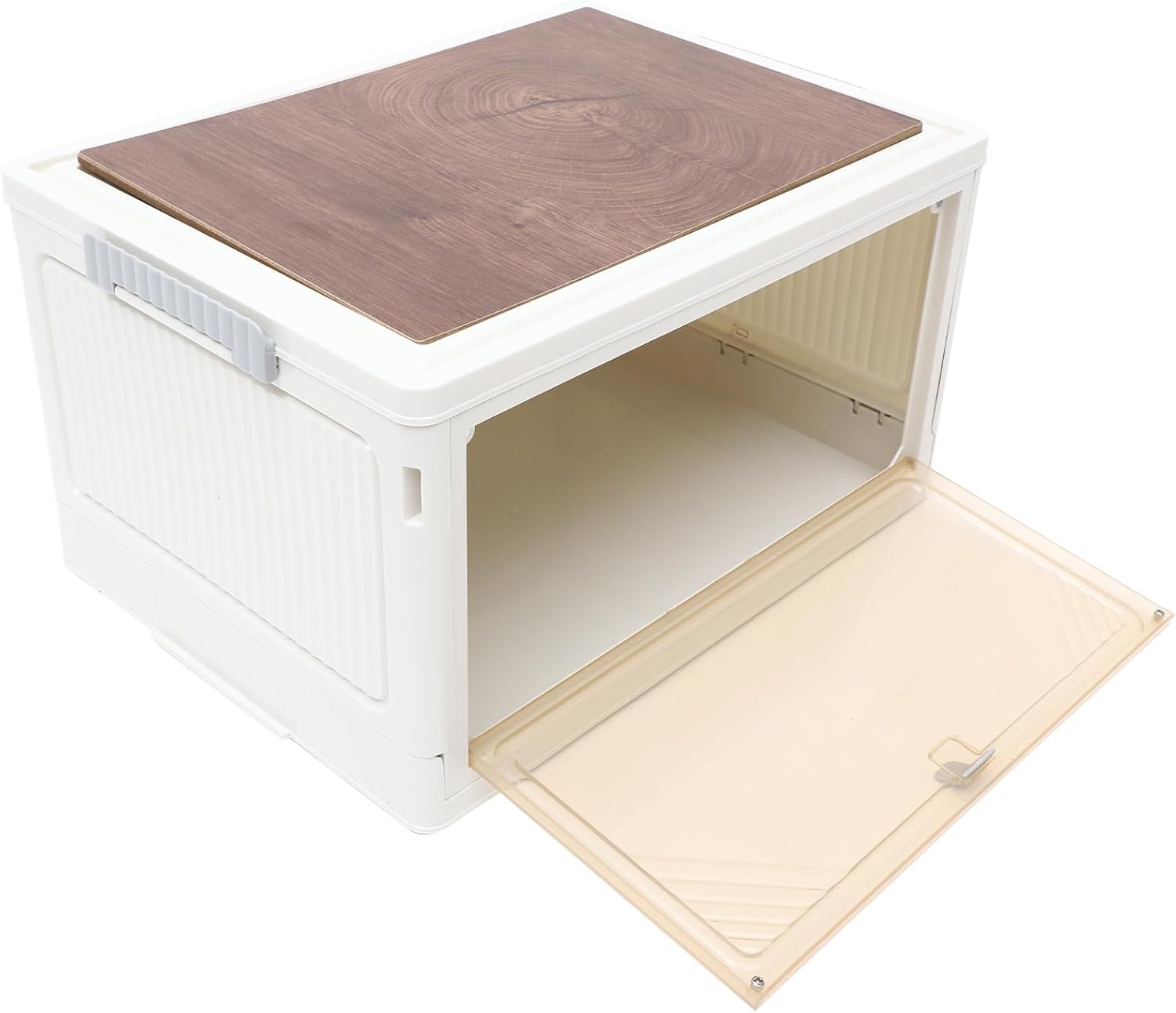 Foldable Storage Bin with Lid Camping Organizer Box Large Capacity Collapsible Container for Outdoor Home Closet Cosmetics and Cookware Storage