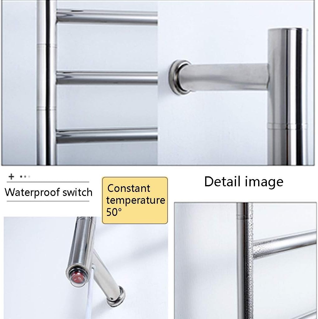 APUM Towel Drying Rack,Wall Mount Heated Electric Stainless Steel Towel Warmer Heater for Bathroom Plug-in Drying Rack