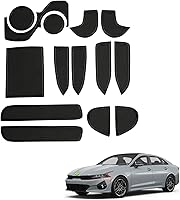 Vista 19 de Alfombrillas de ranura de puerta Acadia 2025 2026 para accesorios GMC Acadia 2026, alfombrillas de goma interior antideslizantes, forro de consola