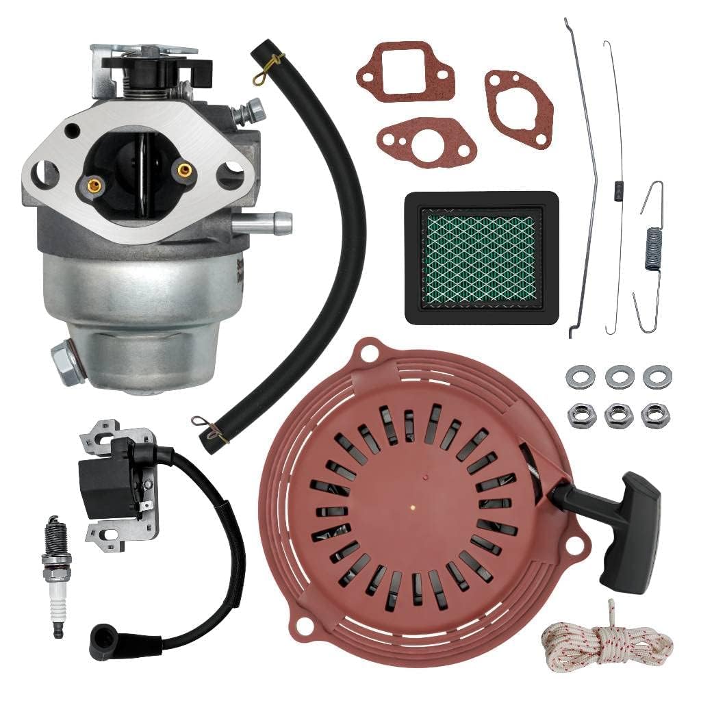 Strongthium Kit Entretien GCV160 GCV135 | Carburateur + Lanceur + Bobine + Bougie + Filtre à Air + Ressorts d’Accélérateur | Moteurs Verticaux Tondeuse