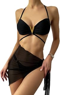 Women's Bikini Sets V-Neck Cross Top Lace-Up Monstera Twist Bathing Suits Two Piece Swimsuits High Waisted Swimsuit