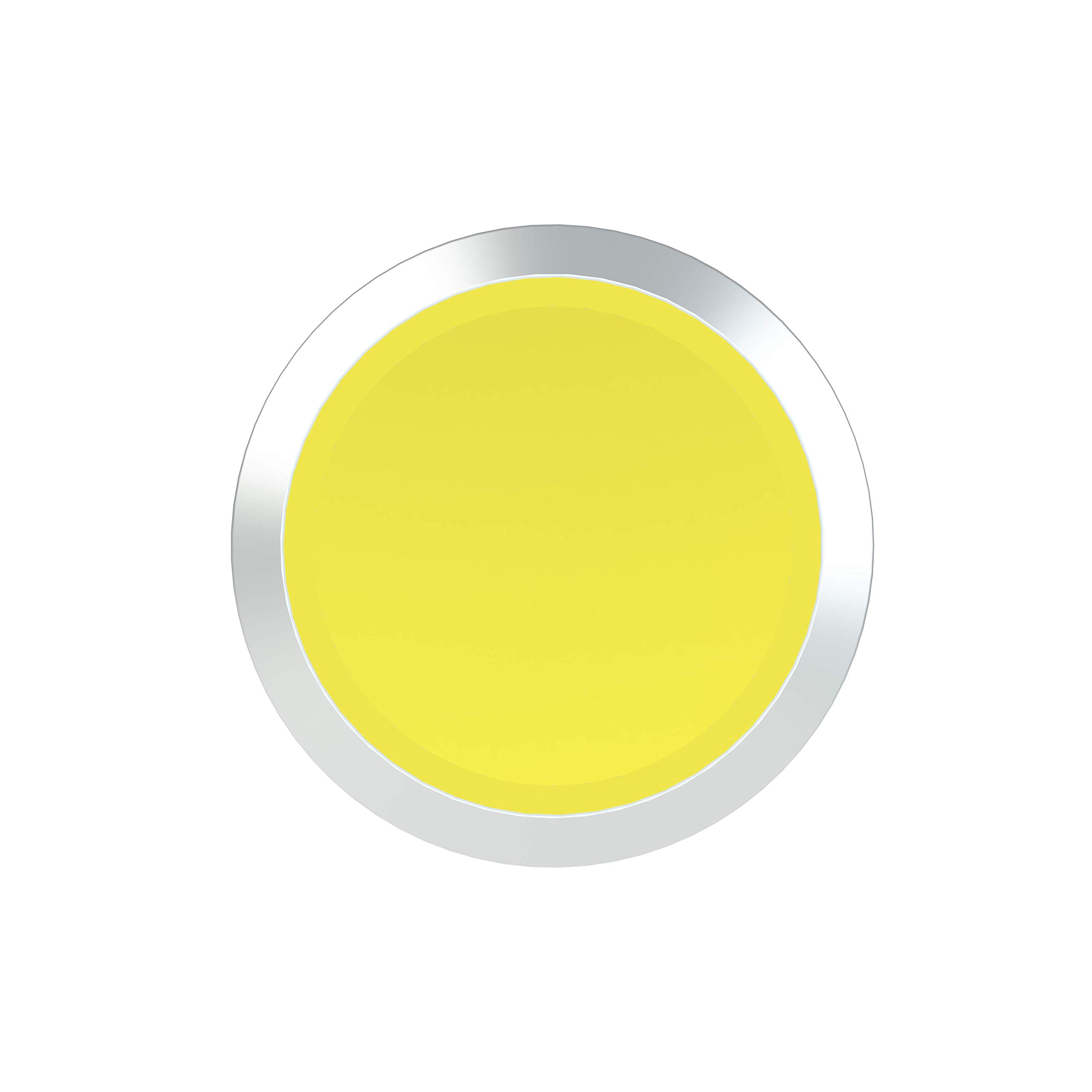 ABB MP1-30Y Modular Pushbutton, Momentary, Flush, Yellow, Non-Illuminated, Chrome metal, No Contact Block (ABB1SFA611100R3003)