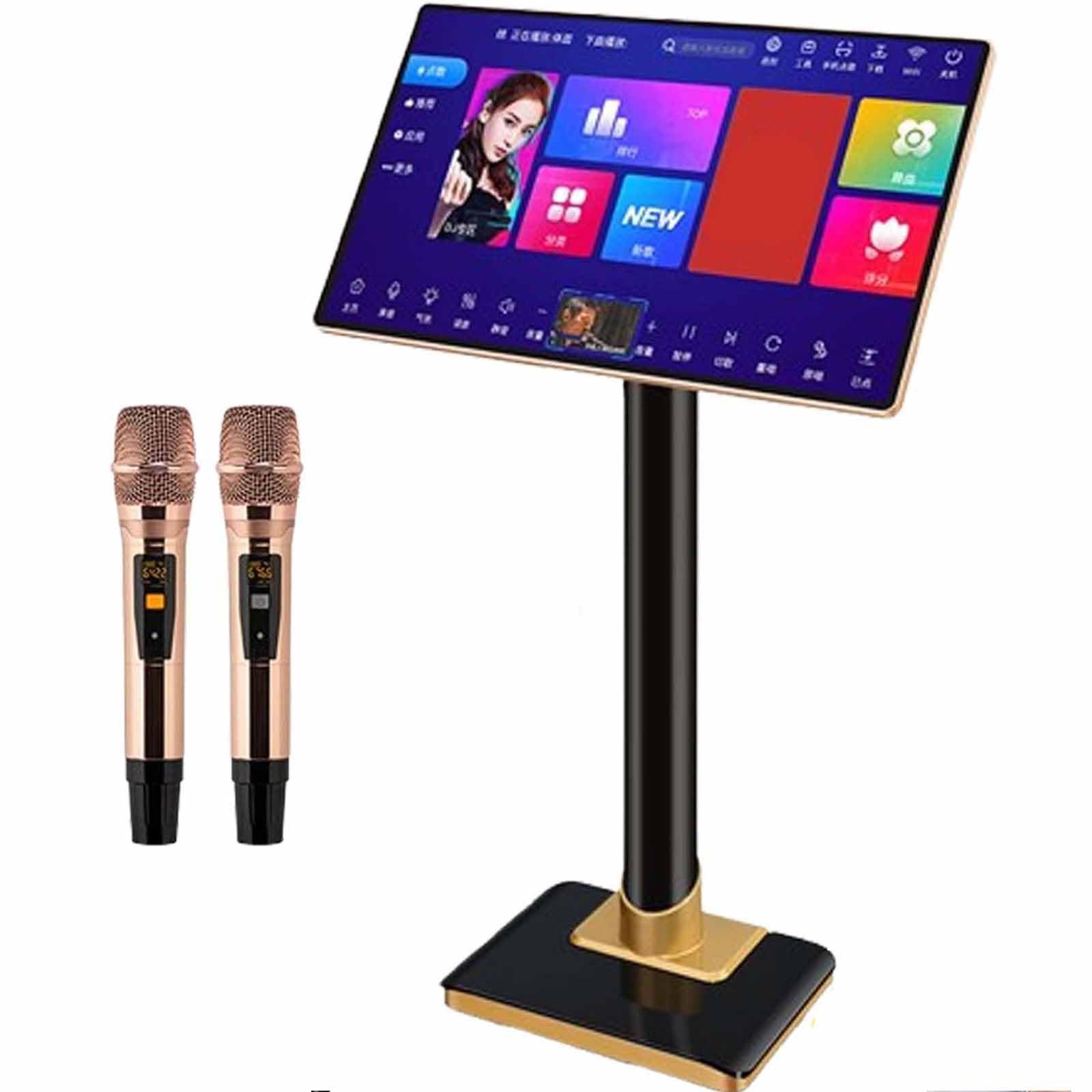 Karaoke-Anlage,24,9-Zoll-Touchscreen,Smartphone-Fernbedienung und App-Steuerung,Cloud-Download von Songs,All-in-One-Karaoke-KTV-Player,KTV-Sing-Player für Familienpartys in der Bar,8T