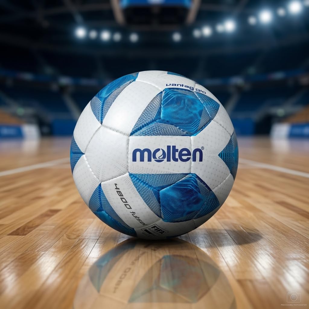Molten F9A4800 Palloni da Futsal White/Blue/Silver 4