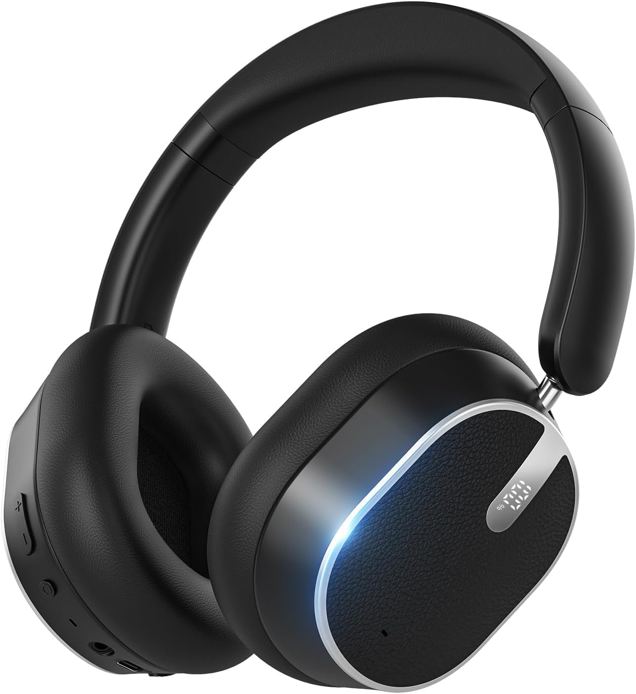 Bluetooth-Kopfhörer mit hybrider aktiver Geräuschunterdrückung, Kabellose Over-Ear-Kopfhörer mit Bluetooth 6.0, 120 Stunden Akkulaufzeit, Hi-Res-Audio, Kraftvollen Bässen und Ohrpolstern aus