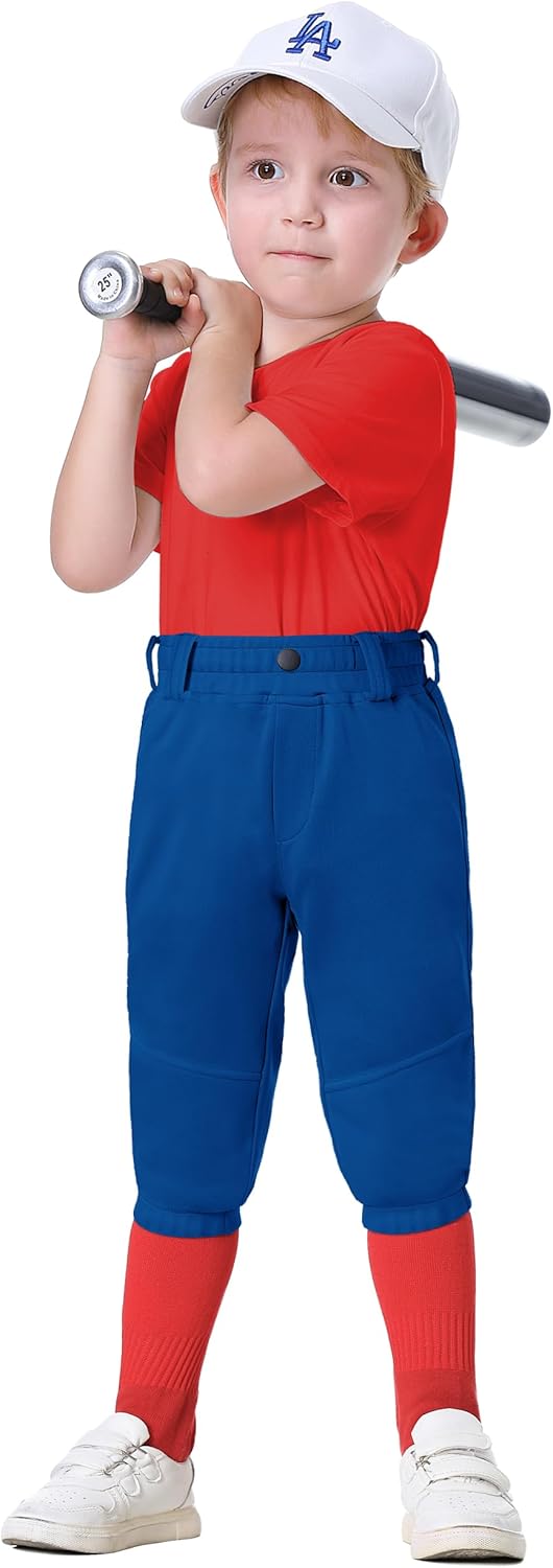 Knickers style kids baseball pants with belt loops