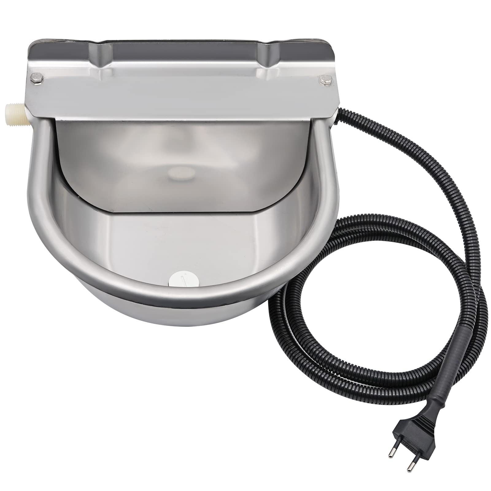 Bebedero con protección contra heladas con Orificio de Drenaje 25 W 220 V Caballo calefactable Bebedero calefactable Flotador para Bebedero termostato automático Bebedero para Caballos Vacas