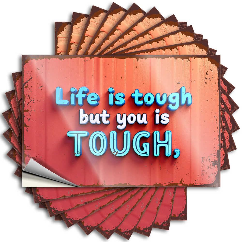 Sticker Teen Bedroom Decor | Love Door Life's Challenges Vs. Your Resilience: A Motivational Reminder for Math(8X12CM)