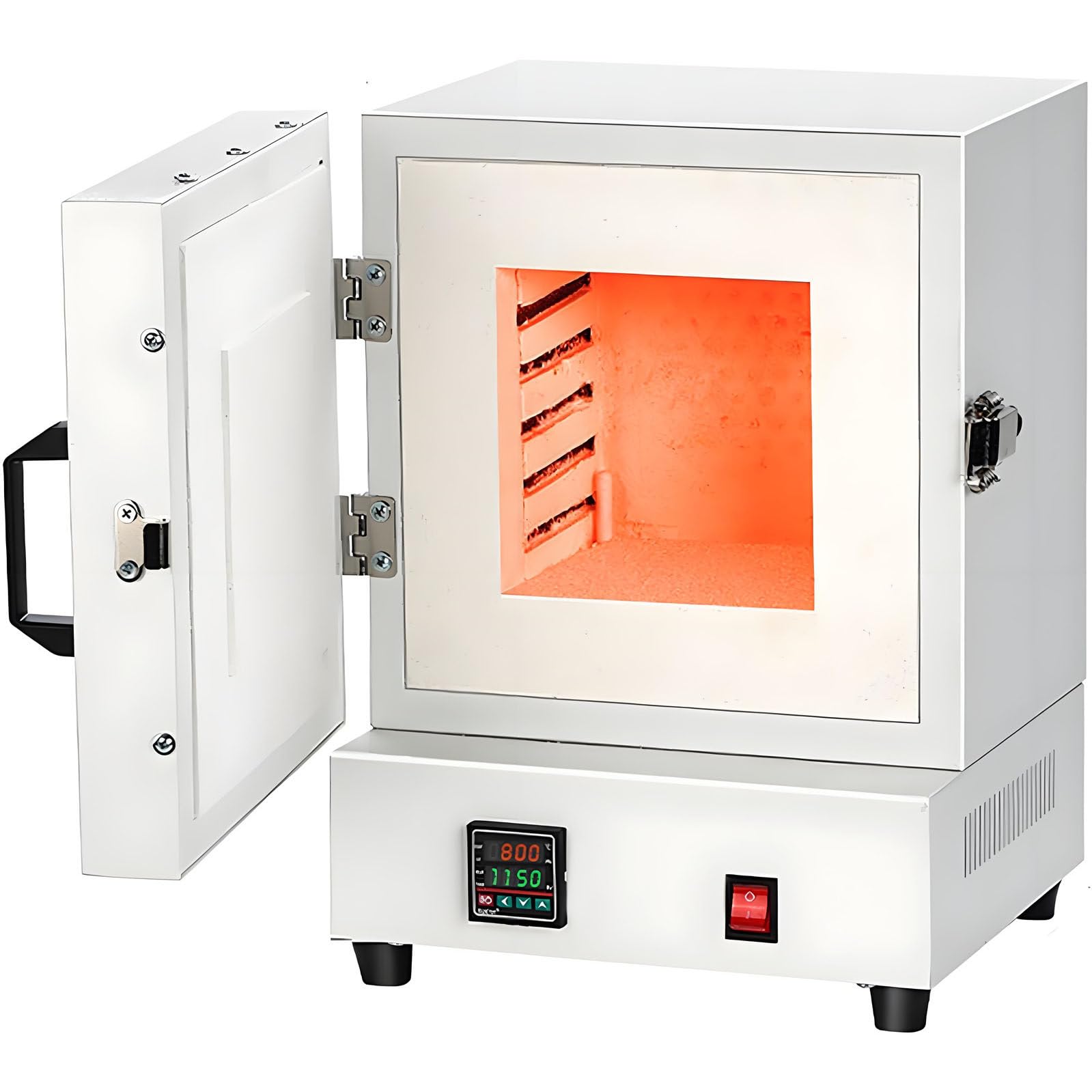 Horno De Calcinación Eléctrico 2000W, Horno Digital De Fibra Cerámica 1150℃, Horno De Mufla Cerrado De Laboratorio Para Calcinación, Tratamiento Térmico Y Desencerado De Moldes De Yeso Para Joyería