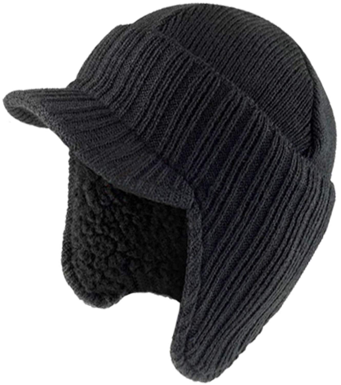 Rockjock Black Peaked Beanie Hat