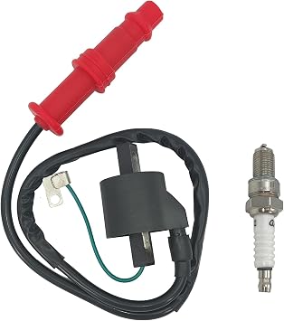 3085227 Ignition Coil and Spark Plug Fit For Polaris Sportsman 500 1996-2002 Magnum 425 500 Xpedition 425, Replace 3084690, 21652 3085228, 21568