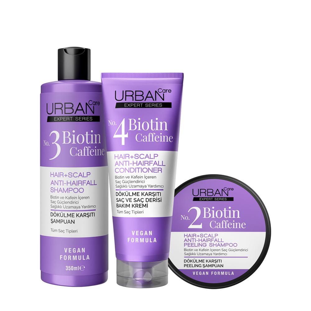 Urban Care Expert Biotin Ve Kafein Dökülme Karşıtı Peeling Şampuan Krem Seti-Vegan