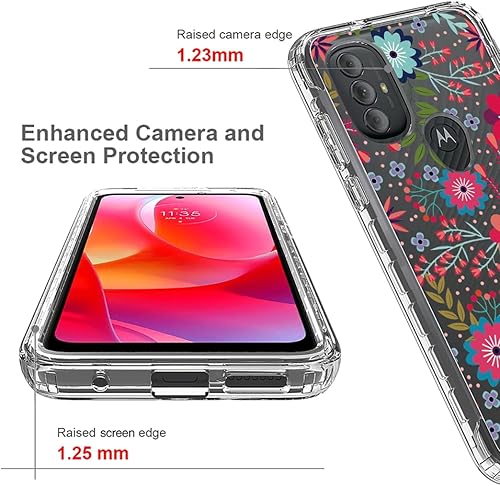 Miniatura 9 de Funda para Moto G Power 2022 con protector de pantalla de vidrio templado, cuerpo completo, a prueba de golpes, transparente, suave, funda