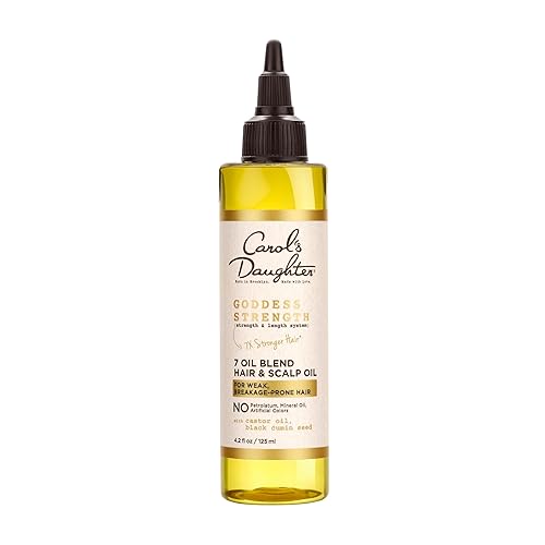 Miniatura 1 de CAROLS DAUGHTER GODDESS STRENGTH - Mezcla de 7 aceites para cuero cabelludo y cabello con aceite de ricino y aceite de semillas negras para cabello
