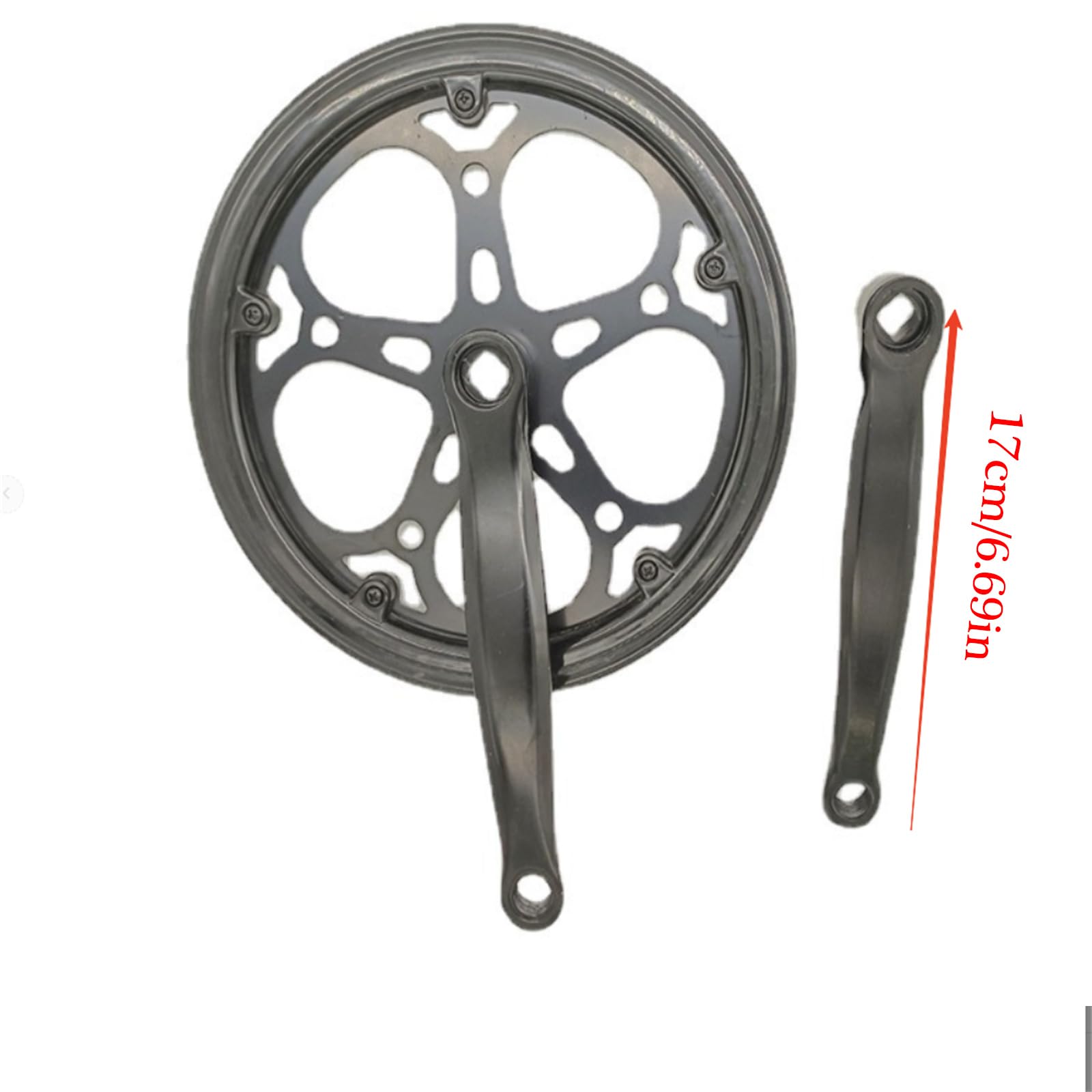 Set di guarnitura per bicicletta con doppia catena, per bici da città, guarnitura per biciclette, set di pedivelle per bici da 52 denti