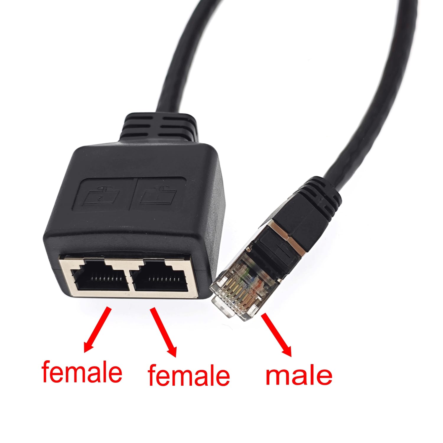 Câble répartiteur Ethernet RJ45,Adaptateur de câble d'extension réseau