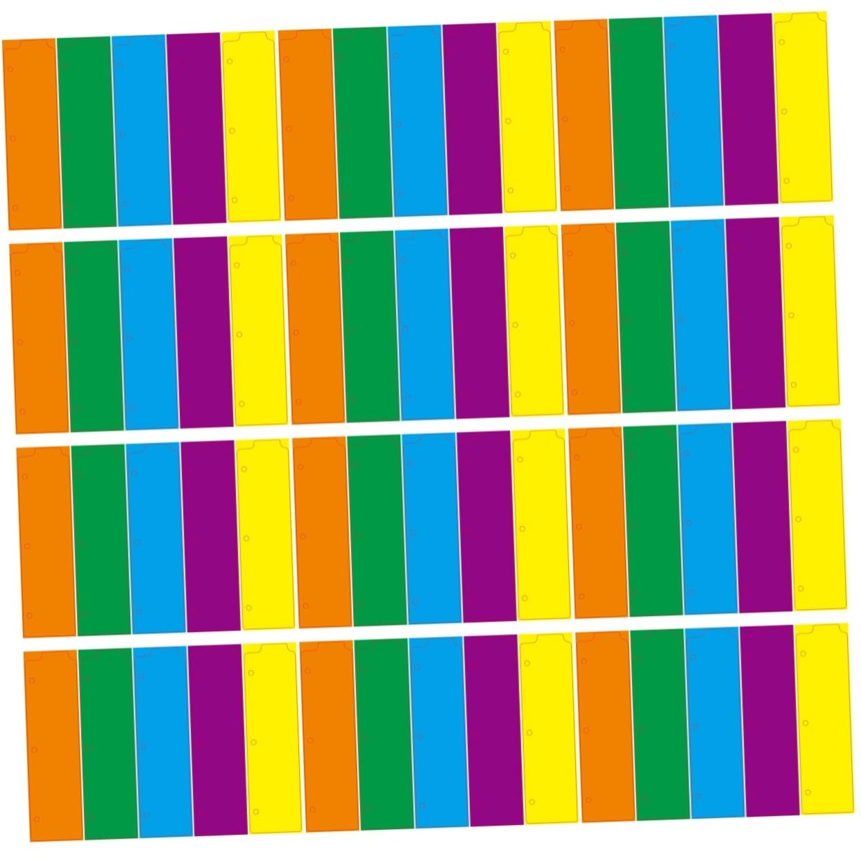 Operitacx 60piezas Separadores De Páginas Para Cuadernos De Anillas De Divisores Para Organización De Compatible Cuadernos Coloridos y Escriturables