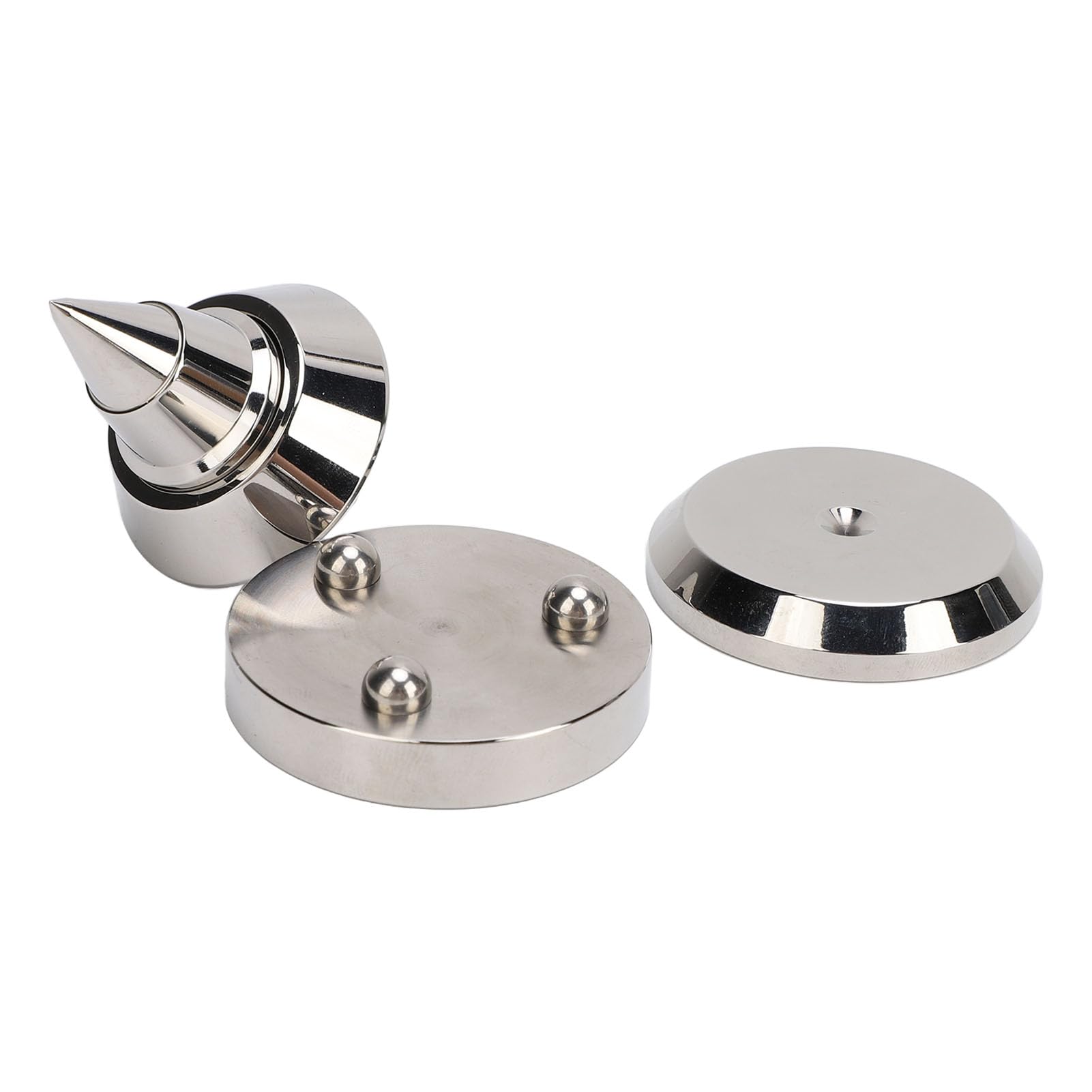 Paquete de 4 Protectores de Suelo con Puntas de Altavoz, Altura Ajustable M8, Almohadilla de Punta para Altavoz para Subwoofer, Reproductor de CD, DVD, Amplificador, Tocadiscos y
