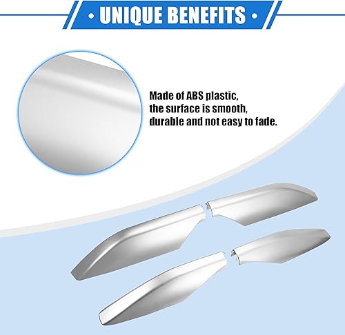 Miniatura 3 de VekAuto 4 piezas de portaequipajes laterales para techo de automóvil, tapa de carcasa compatible con Toyota Land Cruiser Prado J150 2010-2022,