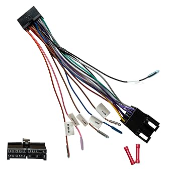 20 Pin Boss Wiring Harness Radio Stereo Connector for Aftermarket 16Pin Car Stereo Harness with SWC Reverse Antenna, Replacement for Boss AV DV XDVD, Stereo Plug for AV6116Bi DV516BT XDVD176BT