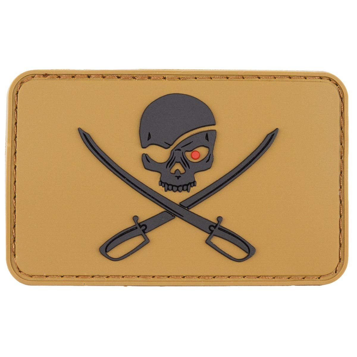 MFH 3D Velcro Badge Skull with Swords