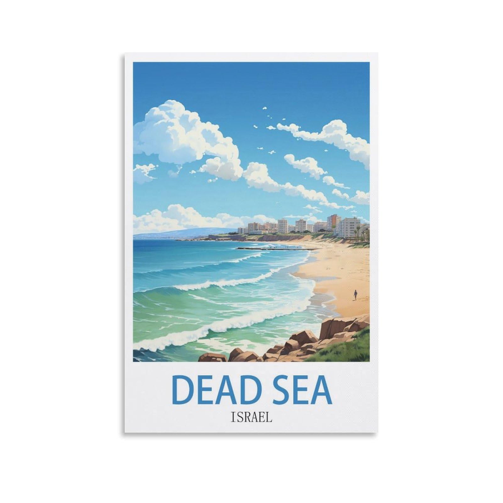 EZMLFA 5D Diamond Painting Kits,Dead SEA,Diamond Painting Kits for Beginners Round Full Drill Painting with Diamonds Gem Art for Home Wall Decor 50x60cm