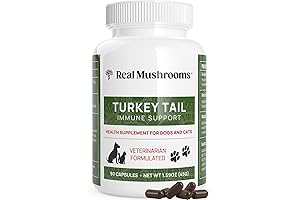 Turkey Tail Pet Support 90ct Capsules: Immune Boosting Multivitamin for Dogs