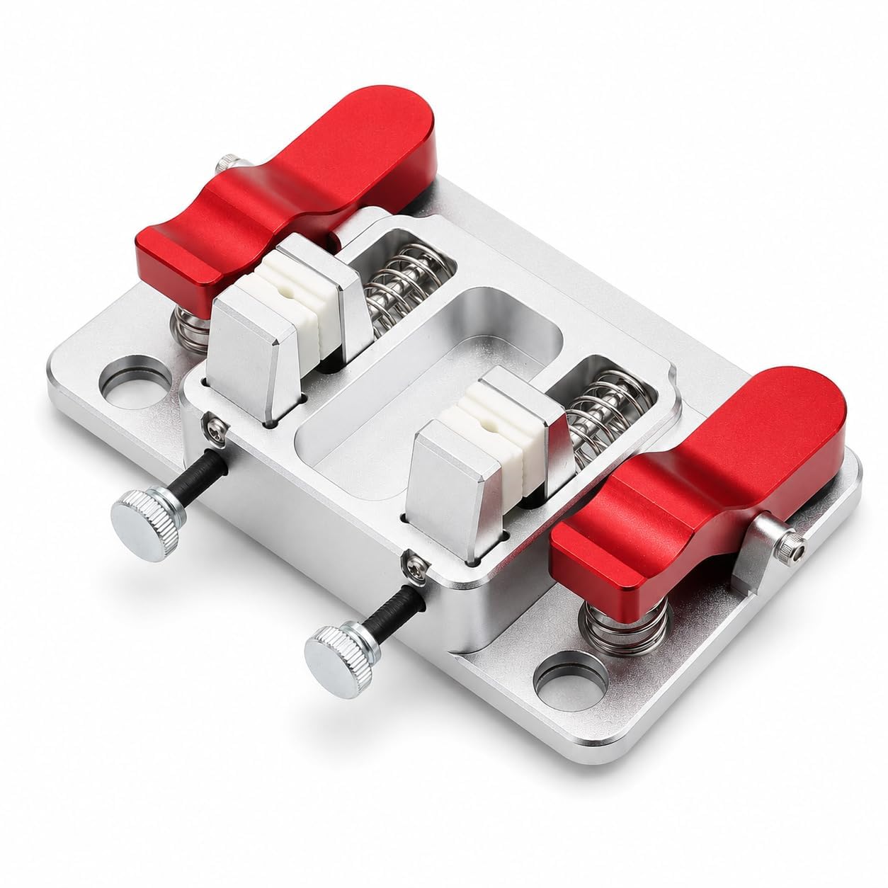 Zacisk do lutowania PCB, ceramiczny, żaroodporny uchwyt lutowniczy z aluminiową podstawą, narzędzie do naprawy płytek drukowanych do taśmy LED, otwór 12 mm, 130x80 mm, 410g