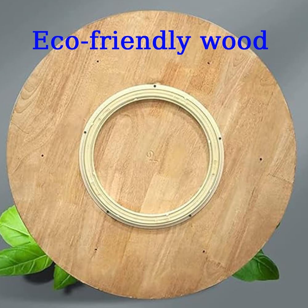 Bandeja De Servicio Giratoria De Mesa Lazy Susan Plato Giratorio De Madera Bandeja De Servicio Redonda 80cm 90cm 100cm Plato De Comedor Giratorio Plato De Servicio Giro Silencioso Y Suave(B