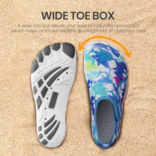 Image of SEEKWAY Barefoot Water Shoes for Kids - Wide Toe Box and Quick-Dry Sand Shoes Toddler for Hiking Swim Beach Pool Kayak Sport Accessories, Camping Essentials Non-Slip for Boys Girls Sizes