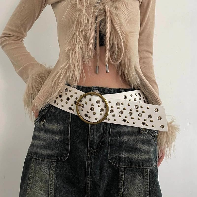 MOLERFO Y2k Grunge Cowboy Belt Grunge Clothes Fairy Grunge Clothes Western Belt Grunge Accessories3