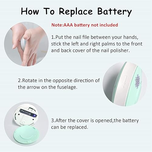 Miniatura 4 de Cortaúñas eléctrico para bebés, paquete de 2 cortaúñas para bebés, recortadora de uñas eléctrica para bebés (batería no incluida)