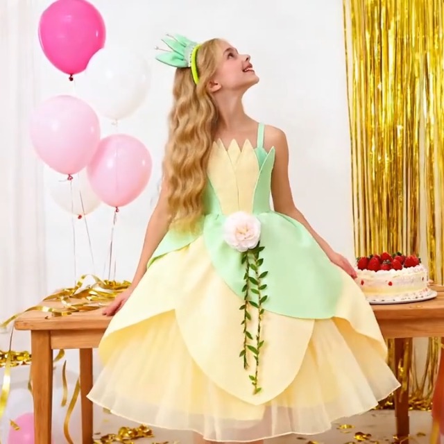 Disfraz Princesa Rana para Niñas con Accesorios miniatura 7